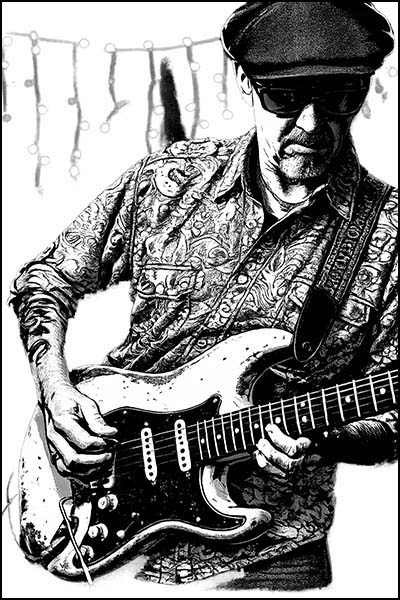 Dan playing guitar