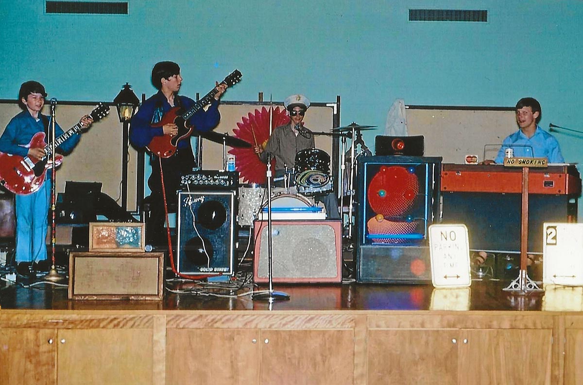 Little Dan with Big Red Guitar